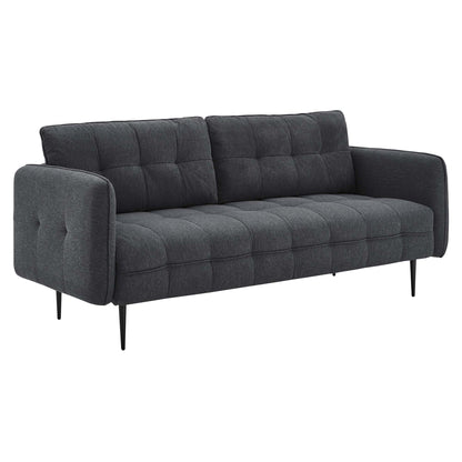 Modway Outlet Cameron Tufted Fabric Sofa by Modway  Living Room Furniture Charcoal - EEI-4451-CHA