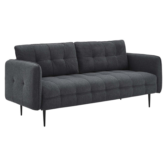 Modway Outlet Cameron Tufted Fabric Sofa by Modway  Living Room Furniture Charcoal - EEI-4451-CHA