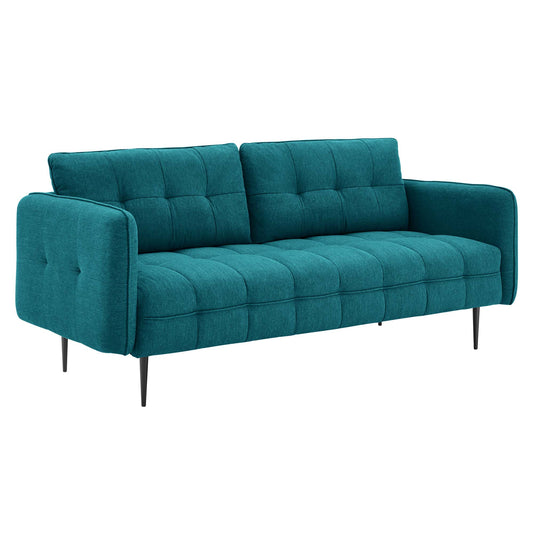 Modway Outlet Cameron Tufted Fabric Sofa by Modway  Living Room Furniture Teal - EEI-4451-TEA