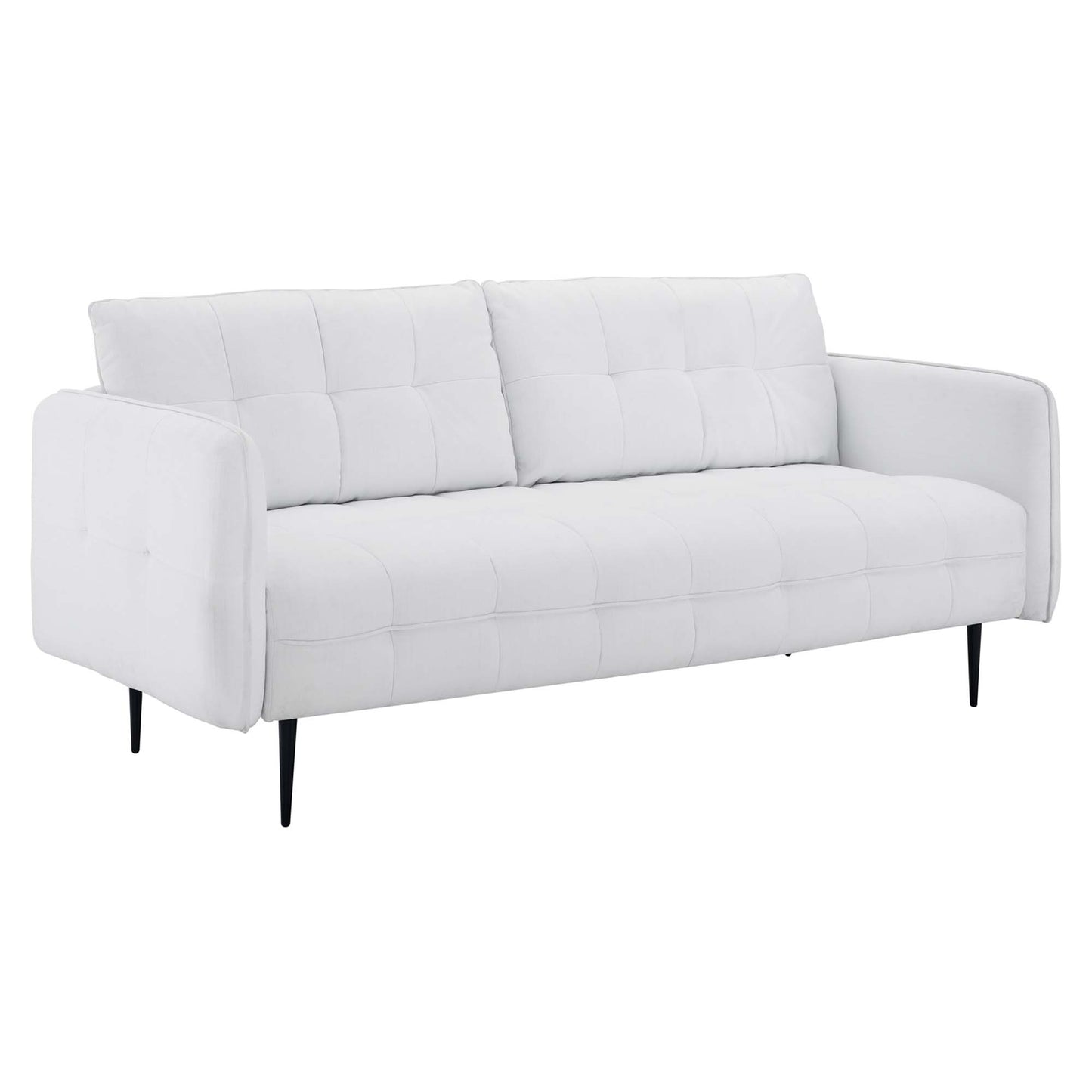 Modway Outlet Cameron Tufted Fabric Sofa by Modway  Living Room Furniture White - EEI-4451-WHI