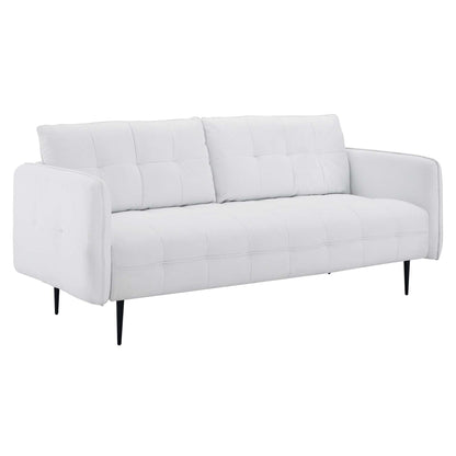 Modway Outlet Cameron Tufted Fabric Sofa by Modway  Living Room Furniture White - EEI-4451-WHI