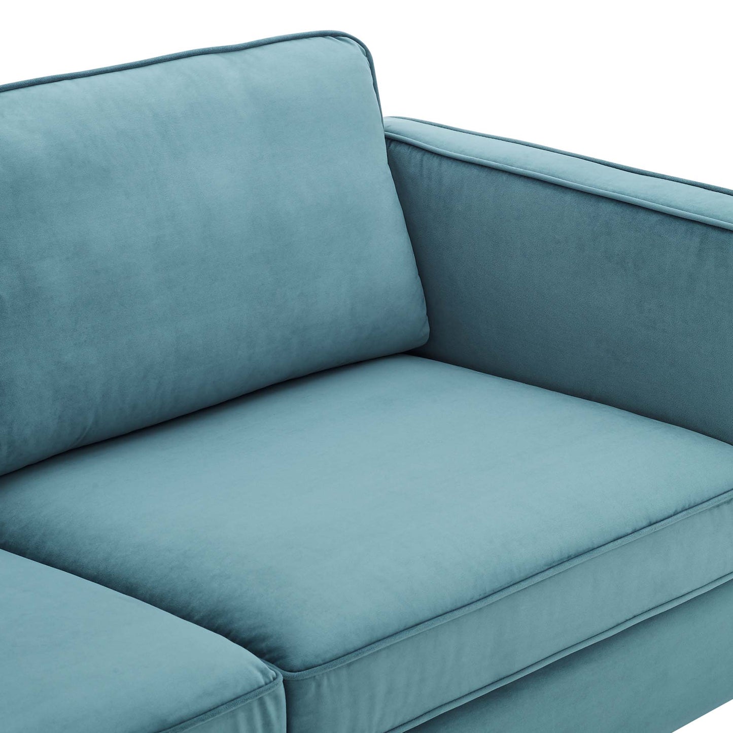 Modway Outlet Kaiya Performance Velvet Sofa by Modway  Living Room Furniture Sea Blue - EEI-4453-SEA