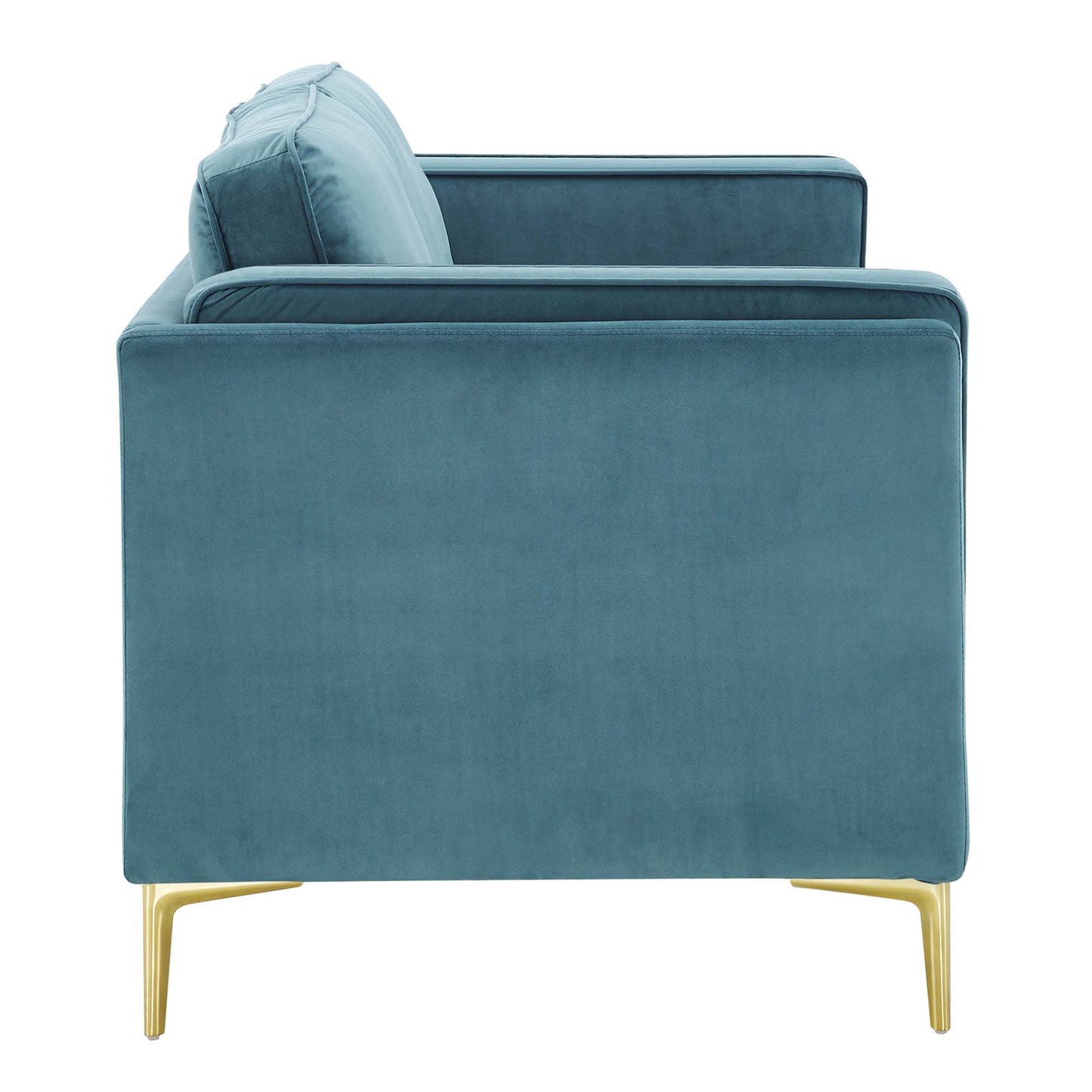 Modway Outlet Kaiya Performance Velvet Sofa by Modway  Living Room Furniture Sea Blue - EEI-4453-SEA