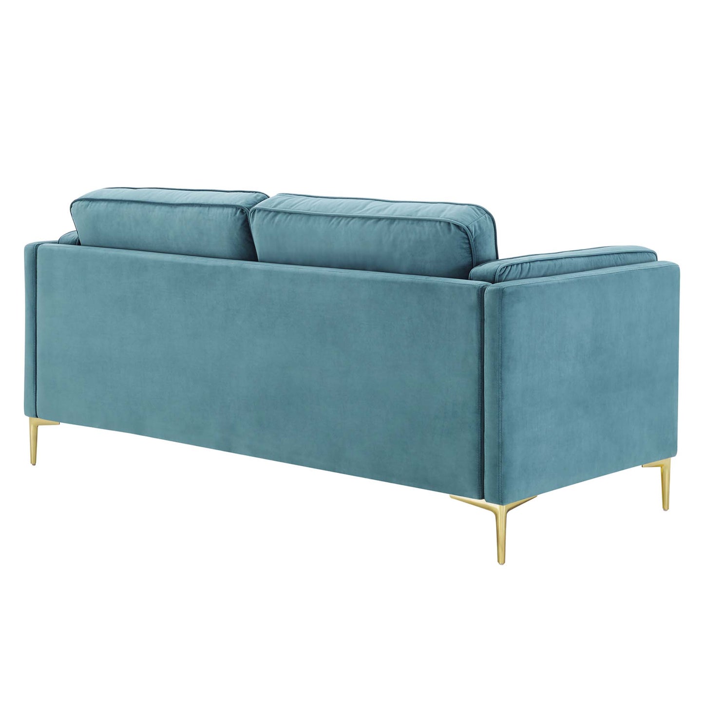 Modway Outlet Kaiya Performance Velvet Sofa by Modway  Living Room Furniture Sea Blue - EEI-4453-SEA