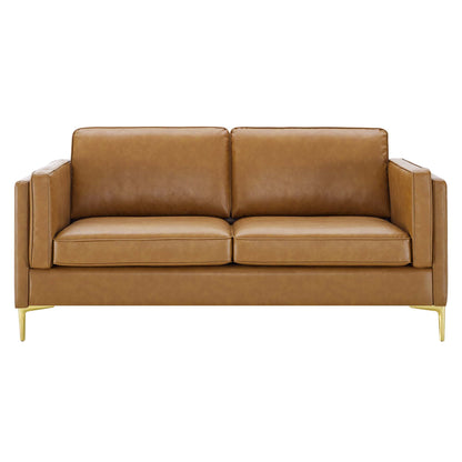 Modway Outlet Kaiya Vegan Leather Sofa by Modway  Living Room Furniture Tan - EEI-4455-TAN