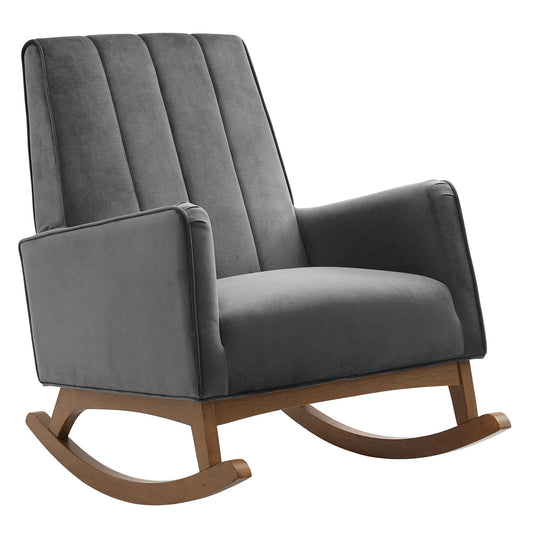 Modway Outlet Sway Performance Velvet Rocking Chair by Modway  Living Room Furniture Gray - EEI-4456-GRY