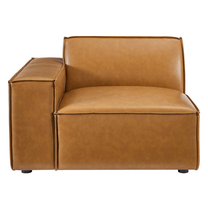 Modway - Restore Left-Arm Vegan Leather Sectional Sofa Chair by Modway  Living Room Sofas and Armchairs Brown - EEI-4492-TAN