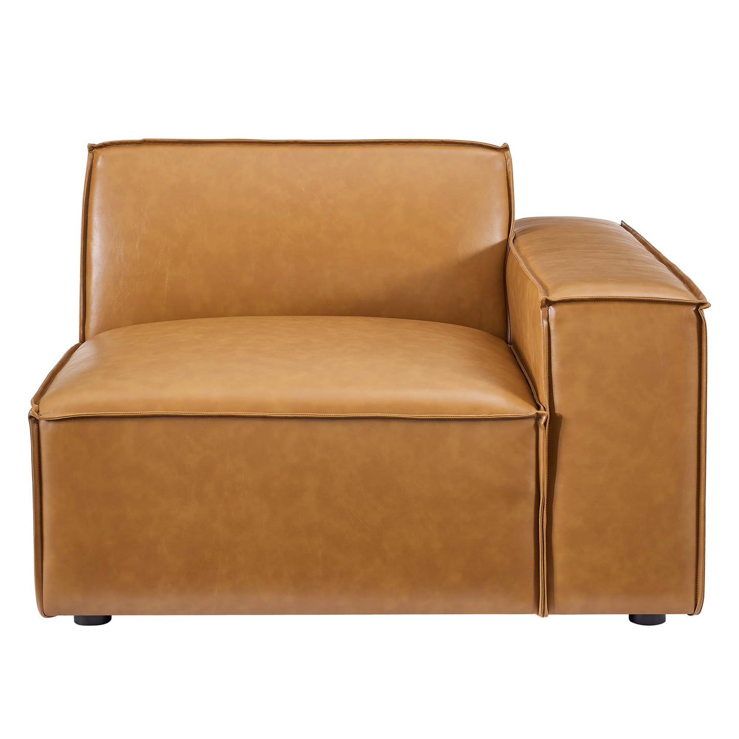 Modway - Restore Right-Arm Vegan Leather Sectional Sofa Chair by Modway  Living Room Sofas and Armchairs Brown - EEI-4493-TAN