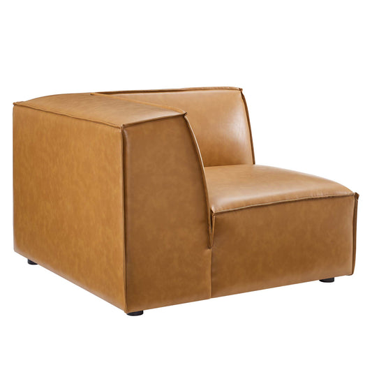 Modway - Restore Vegan Leather Sectional Sofa Corner Chair by Modway  Living Room Sofas and Armchairs Brown - EEI-4494-TAN