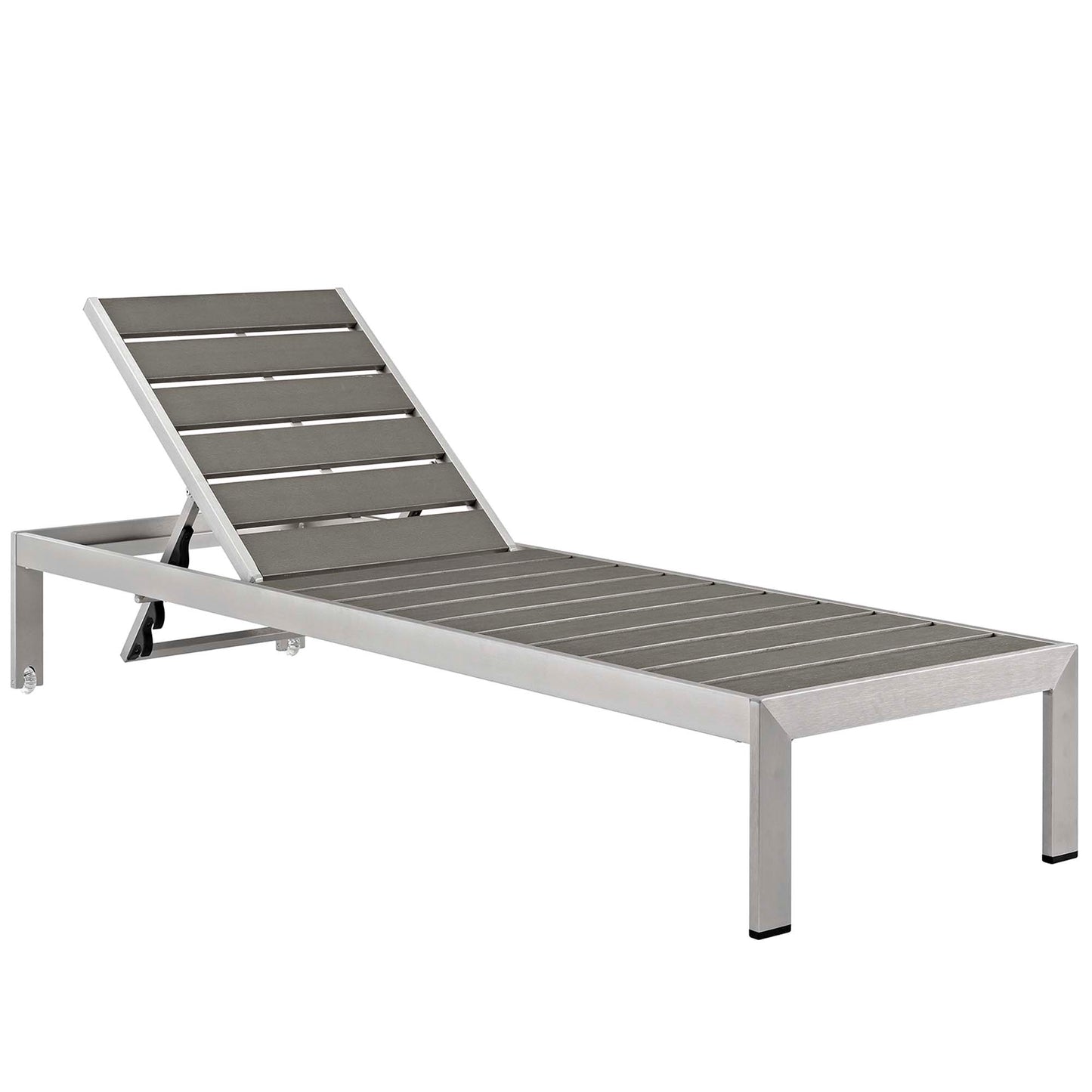 Modway Outlet Shore Outdoor Patio Aluminum Chaise with Cushions by Modway  Outdoor Furniture Furniture Silver Turquoise - EEI-4502-SLV-TRQ