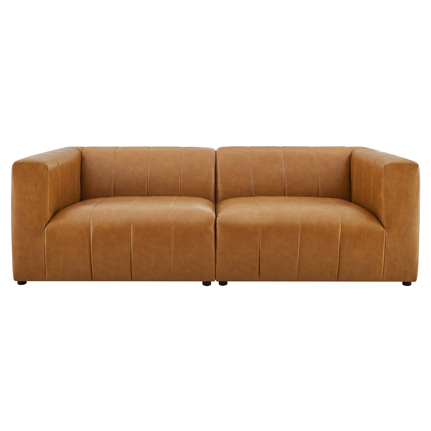 Modway - Bartlett 2-Piece Vegan Leather Loveseat by Modway  Living Room Sofas and Armchairs Brown - EEI-4513-TAN
