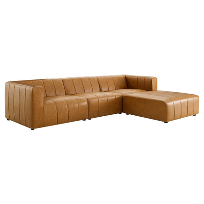 Modway - Bartlett 4-Piece Vegan Leather Sectional Sofa by Modway  Living Room Sofas and Armchairs Brown - EEI-4517-TAN