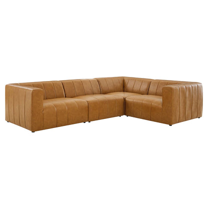 Modway - Bartlett 4-Piece Vegan Leather Sectional Sofa by Modway  Living Room Sofas and Armchairs Brown - EEI-4519-TAN