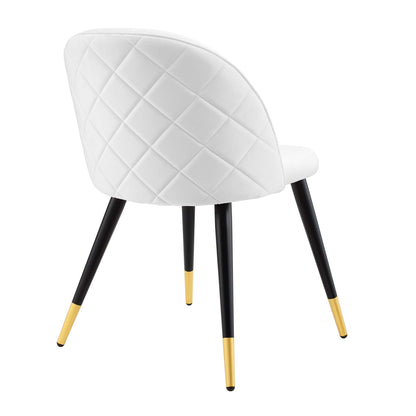 Modway Outlet Cordial Performance Velvet Dining Chairs Set of 2 by Modway  Bar and Dining Furniture White - EEI-4525-WHI