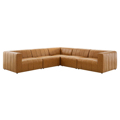 Modway - Bartlett 5-Piece Vegan Leather Sectional Sofa by Modway  Living Room Sofas and Armchairs Brown - EEI-4532-TAN