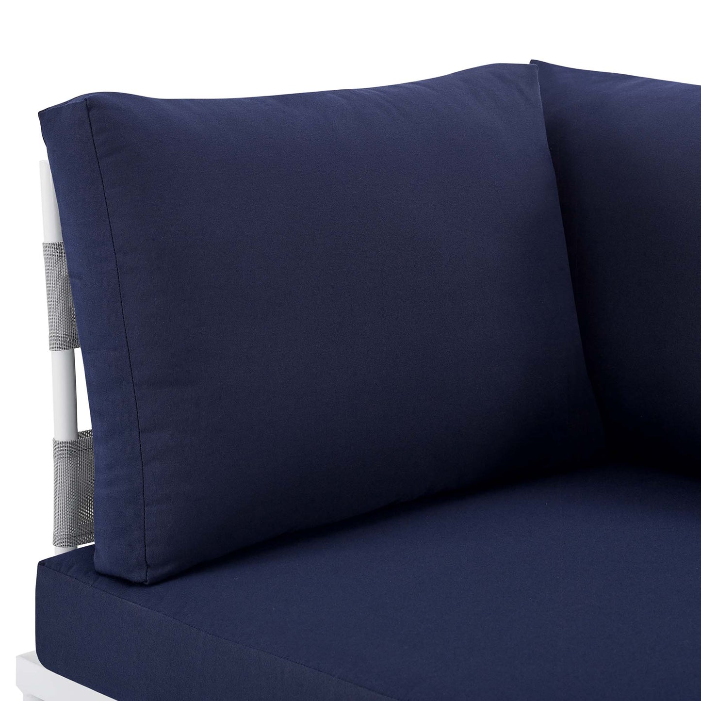 Modway Outlet Harmony Sunbrella? Outdoor Patio Aluminum Corner Chair by Modway  Outdoor Furniture Furniture Gray Navy - EEI-4540-GRY-NAV