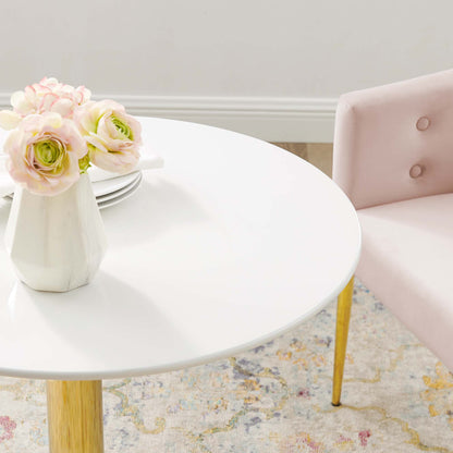 Modway - Verne 28" Dining Table by Modway  Bar and Dining Bar and Dining Tables White - EEI-4543-GLD-WHI