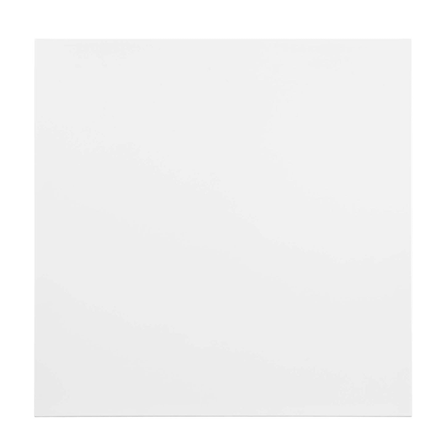 White square dining table top with subtle shading, minimalist modern design.