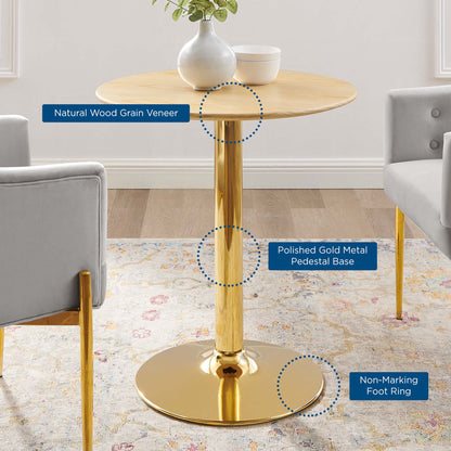Modway Outlet Verne 28" Dining Table by Modway  Bar and Dining Furniture Gold Natural - EEI-4552-GLD-NAT