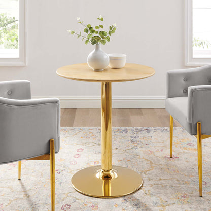 Modway Outlet Verne 28" Dining Table by Modway  Bar and Dining Furniture Gold Natural - EEI-4552-GLD-NAT