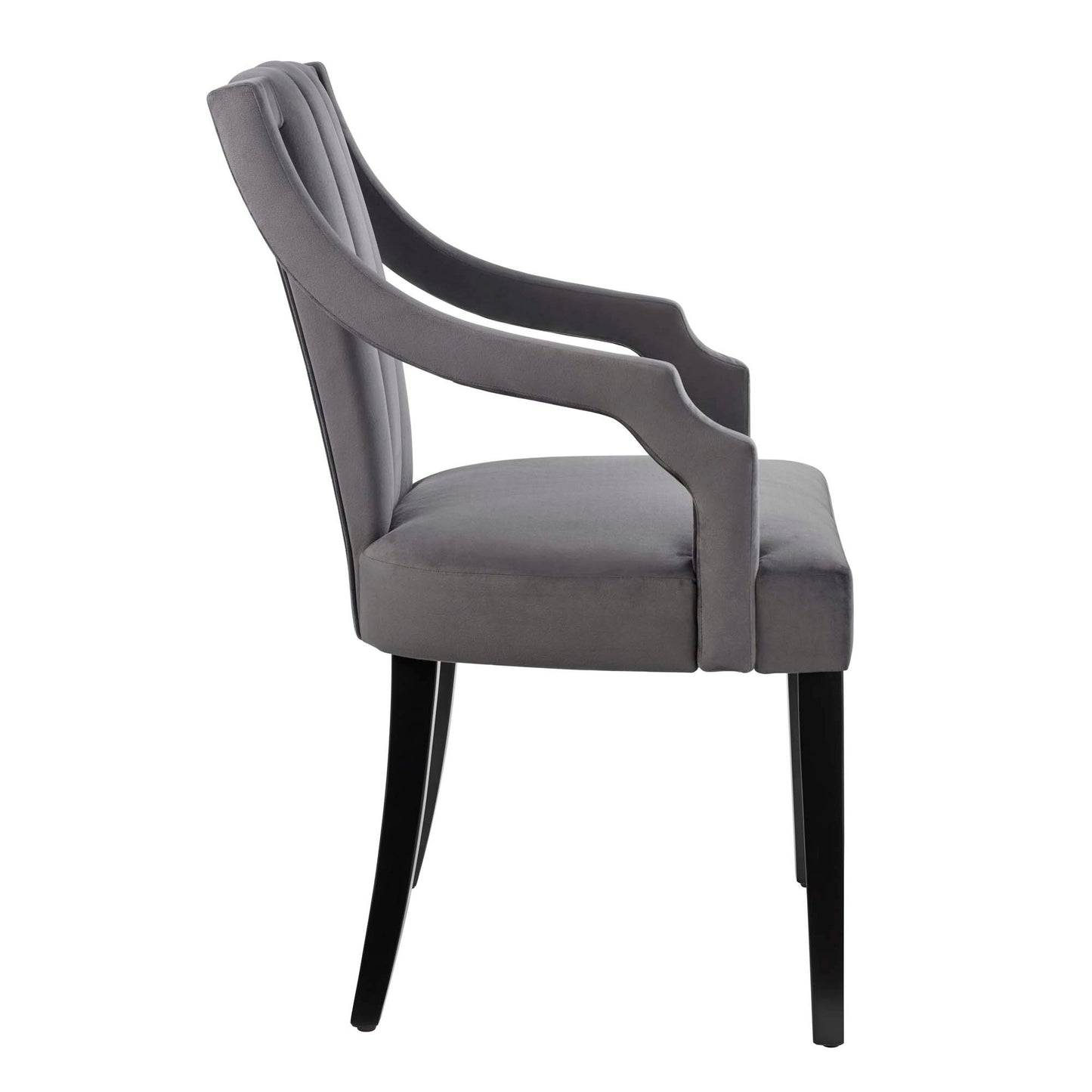 Modway Outlet Virtue Performance Velvet Dining Chairs Set of 2 by Modway  Bar and Dining Furniture Gray - EEI-4554-GRY