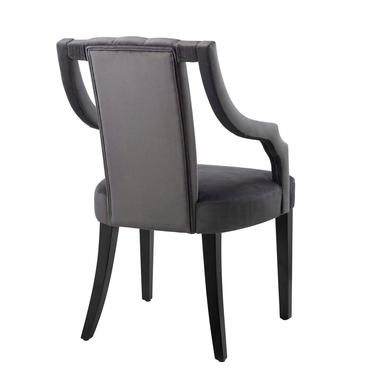 Modway Outlet Virtue Performance Velvet Dining Chairs Set of 2 by Modway  Bar and Dining Furniture Gray - EEI-4554-GRY