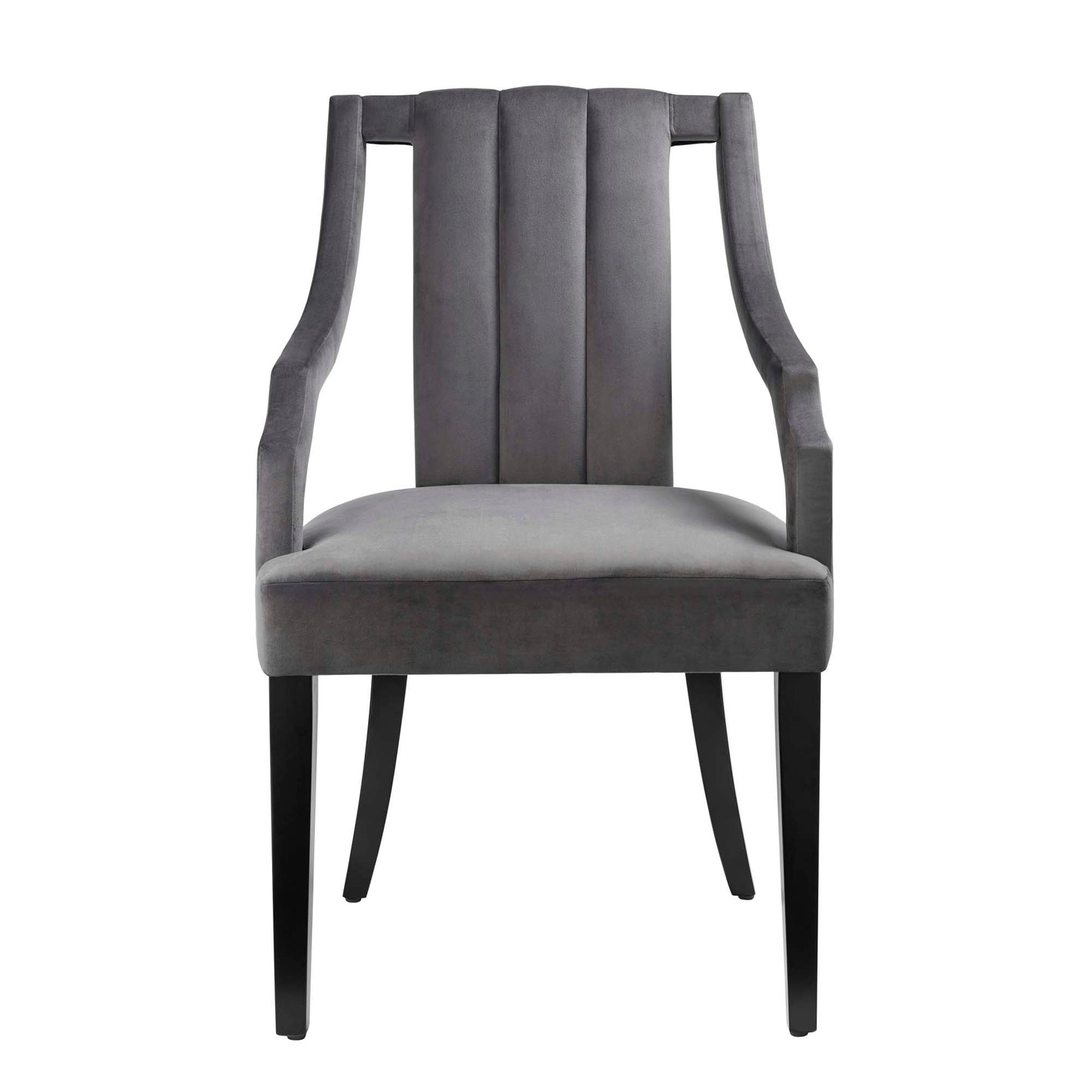 Modway Outlet Virtue Performance Velvet Dining Chairs Set of 2 by Modway  Bar and Dining Furniture Gray - EEI-4554-GRY