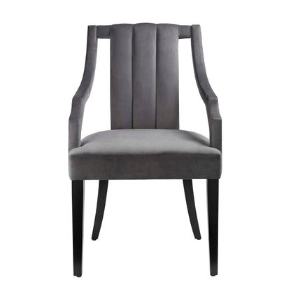 Modway Outlet Virtue Performance Velvet Dining Chairs Set of 2 by Modway  Bar and Dining Furniture Gray - EEI-4554-GRY
