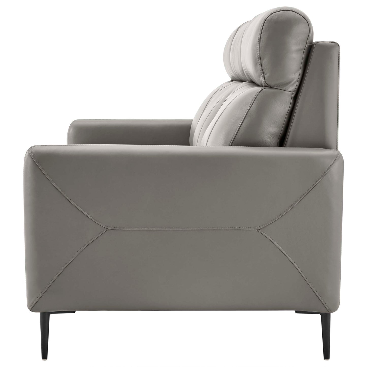 Modway Outlet Huxley Leather Sofa by Modway  Living Room Furniture Gray - EEI-4561-GRY