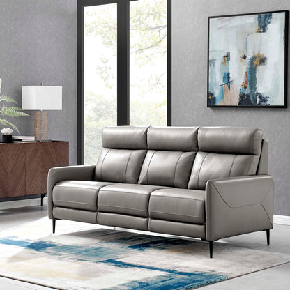 Modway Outlet Huxley Leather Sofa by Modway  Living Room Furniture Gray - EEI-4561-GRY