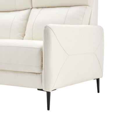 Modway Outlet Huxley Leather Sofa by Modway  Living Room Furniture White - EEI-4561-WHI