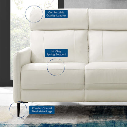 Modway Outlet Huxley Leather Sofa by Modway  Living Room Furniture White - EEI-4561-WHI
