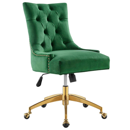 Modway Outlet Regent Tufted Performance Velvet Office Chair by Modway  Office Furniture Furniture Gold Emerald - EEI-4571-GLD-EME