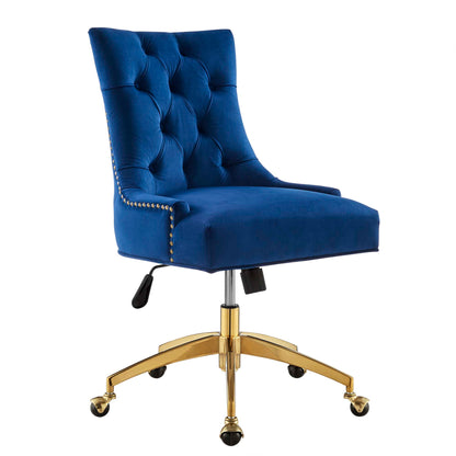 Modway Outlet Regent Tufted Performance Velvet Office Chair by Modway  Office Furniture Furniture Gold Navy - EEI-4571-GLD-NAV