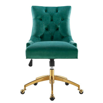 Modway Outlet Regent Tufted Performance Velvet Office Chair by Modway  Office Furniture Furniture Gold Teal - EEI-4571-GLD-TEA