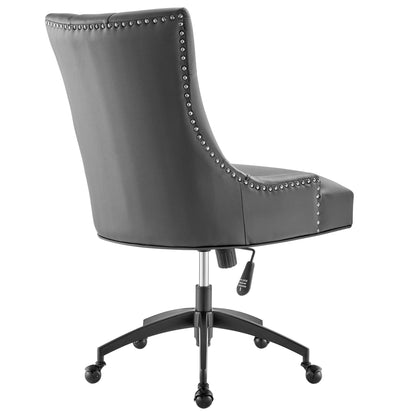 Modway Outlet Regent Tufted Vegan Leather Office Chair by Modway  Office Furniture Furniture Black Gray - EEI-4573-BLK-GRY