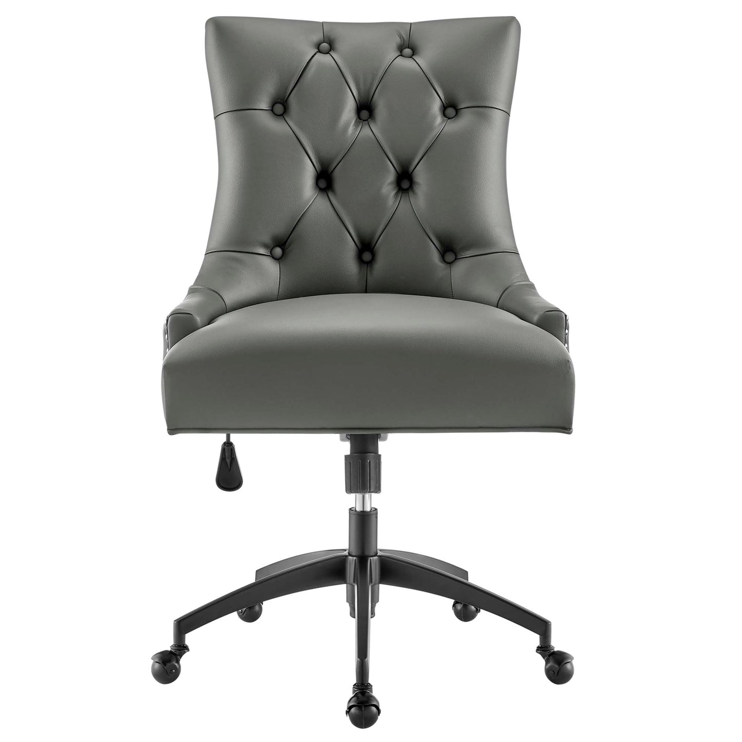 Modway Outlet Regent Tufted Vegan Leather Office Chair by Modway  Office Furniture Furniture Black Gray - EEI-4573-BLK-GRY