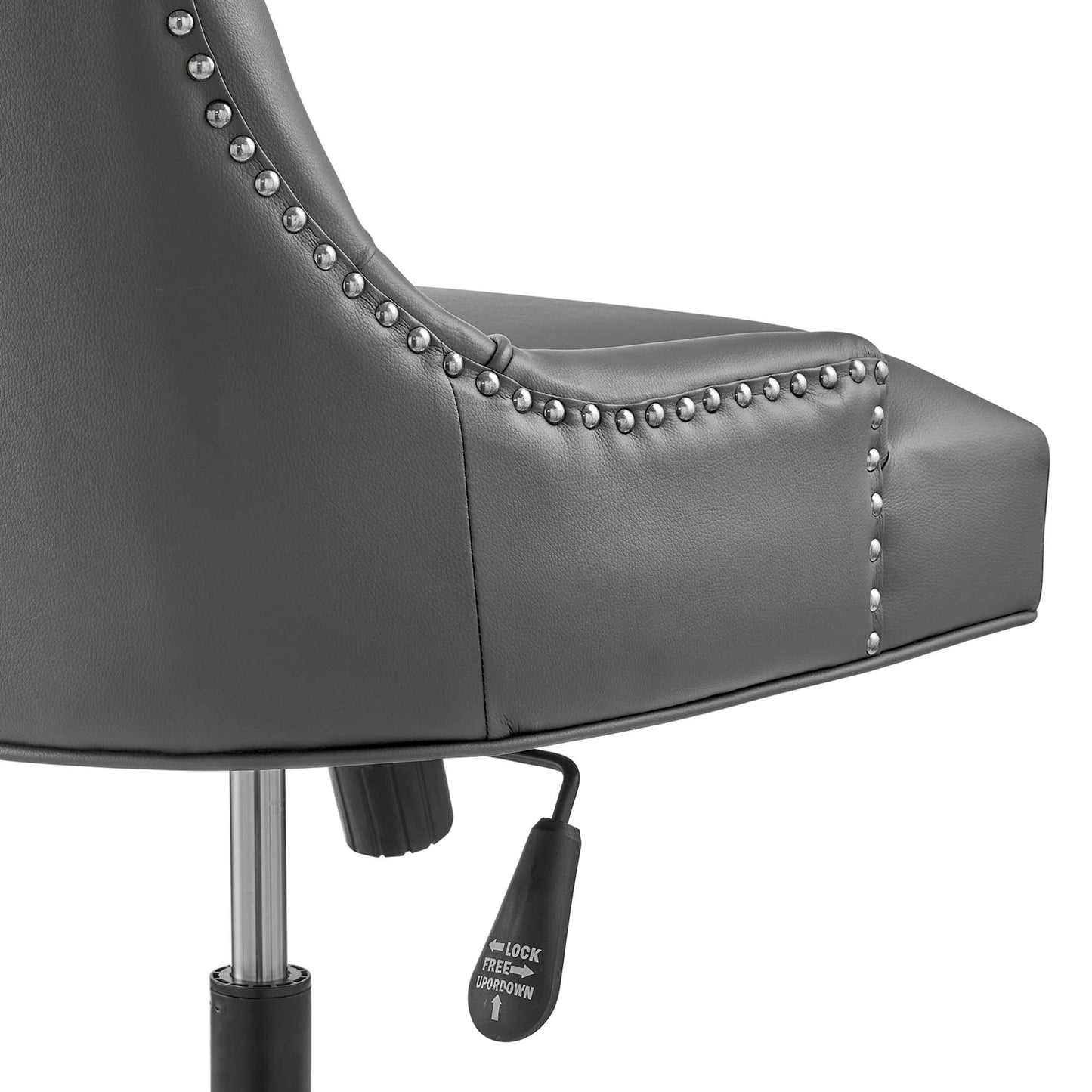 Modway Outlet Regent Tufted Vegan Leather Office Chair by Modway  Office Furniture Furniture Black Gray - EEI-4573-BLK-GRY