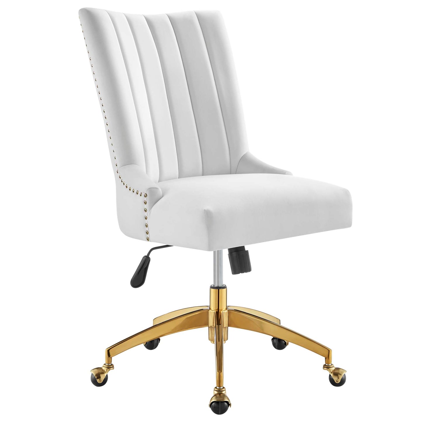 Modway Outlet Empower Channel Tufted Performance Velvet Office Chair by Modway  Office Furniture Furniture Gold White - EEI-4575-GLD-WHI