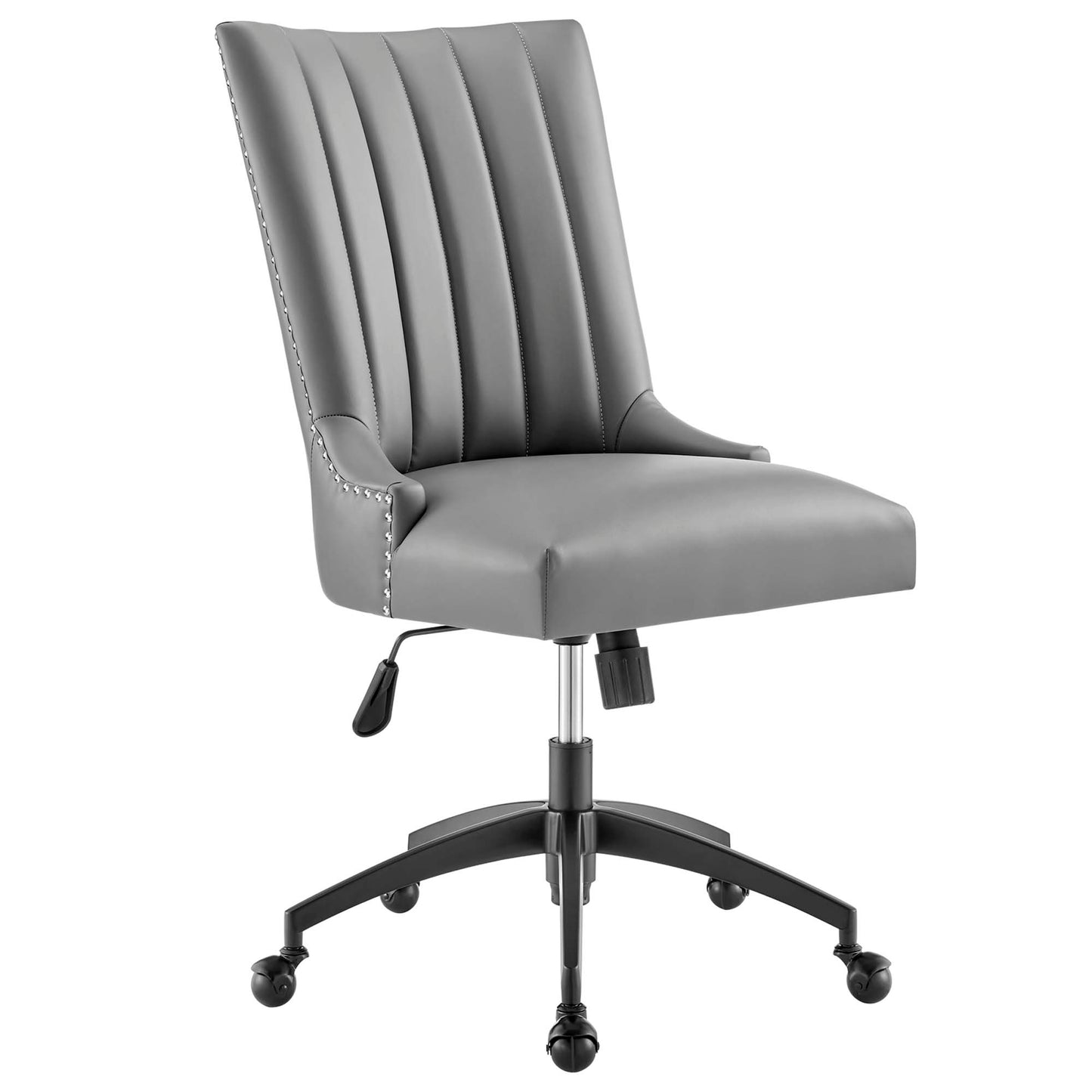 Modway Outlet Empower Channel Tufted Vegan Leather Office Chair by Modway  Office Furniture Furniture Black Gray - EEI-4577-BLK-GRY