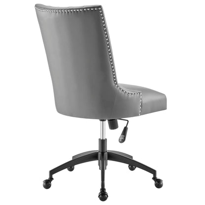 Modway Outlet Empower Channel Tufted Vegan Leather Office Chair by Modway  Office Furniture Furniture Black Gray - EEI-4577-BLK-GRY