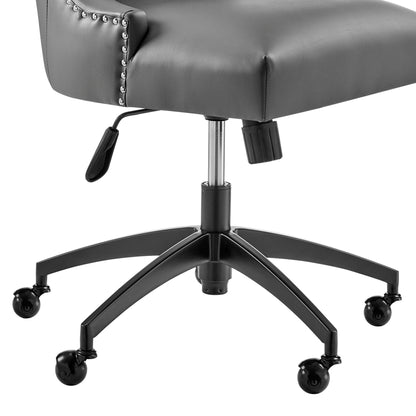 Modway Outlet Empower Channel Tufted Vegan Leather Office Chair by Modway  Office Furniture Furniture Black Gray - EEI-4577-BLK-GRY