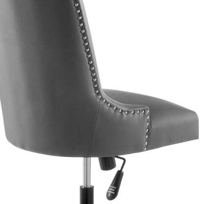 Modway Outlet Empower Channel Tufted Vegan Leather Office Chair by Modway  Office Furniture Furniture Black Gray - EEI-4577-BLK-GRY