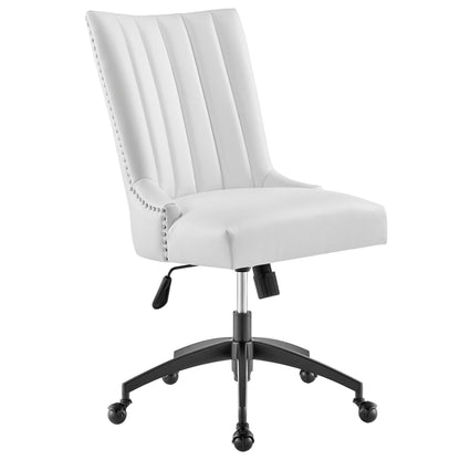 Modway Outlet Empower Channel Tufted Vegan Leather Office Chair by Modway  Office Furniture Furniture Black White - EEI-4577-BLK-WHI
