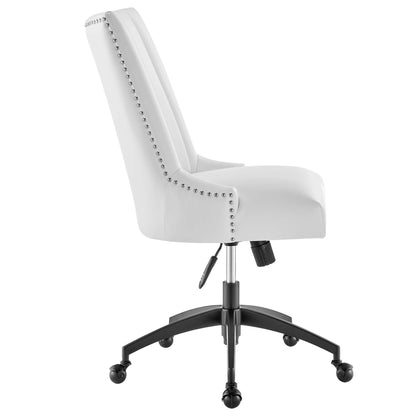 Modway Outlet Empower Channel Tufted Vegan Leather Office Chair by Modway  Office Furniture Furniture Black White - EEI-4577-BLK-WHI