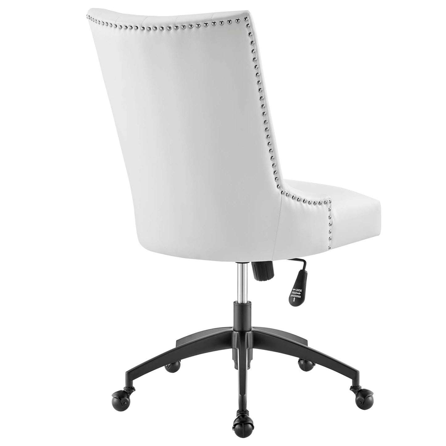Modway Outlet Empower Channel Tufted Vegan Leather Office Chair by Modway  Office Furniture Furniture Black White - EEI-4577-BLK-WHI