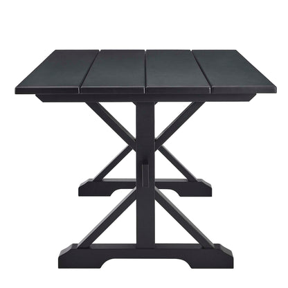 Modway Outlet Windchime 71" Wood Dining Table by Modway  Bar and Dining Furniture Black - EEI-4579-BLK