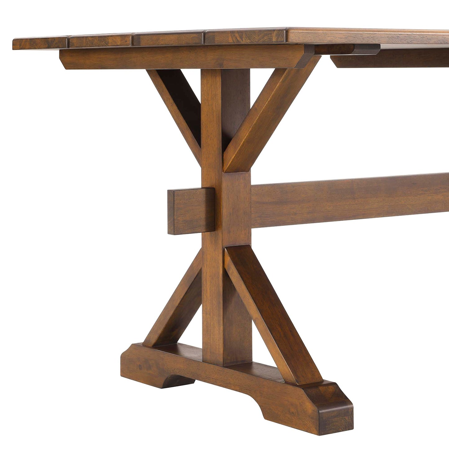 Modway Outlet Windchime 71" Wood Dining Table by Modway  Bar and Dining Furniture Walnut - EEI-4579-WAL