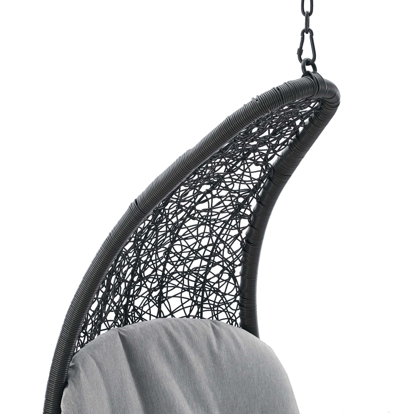 Modway - Landscape Hanging Chaise Lounge Outdoor Patio Swing Chair by Modway  Outdoor Furniture Daybeds and Lounges Gray - EEI-4589-LGR-GRY