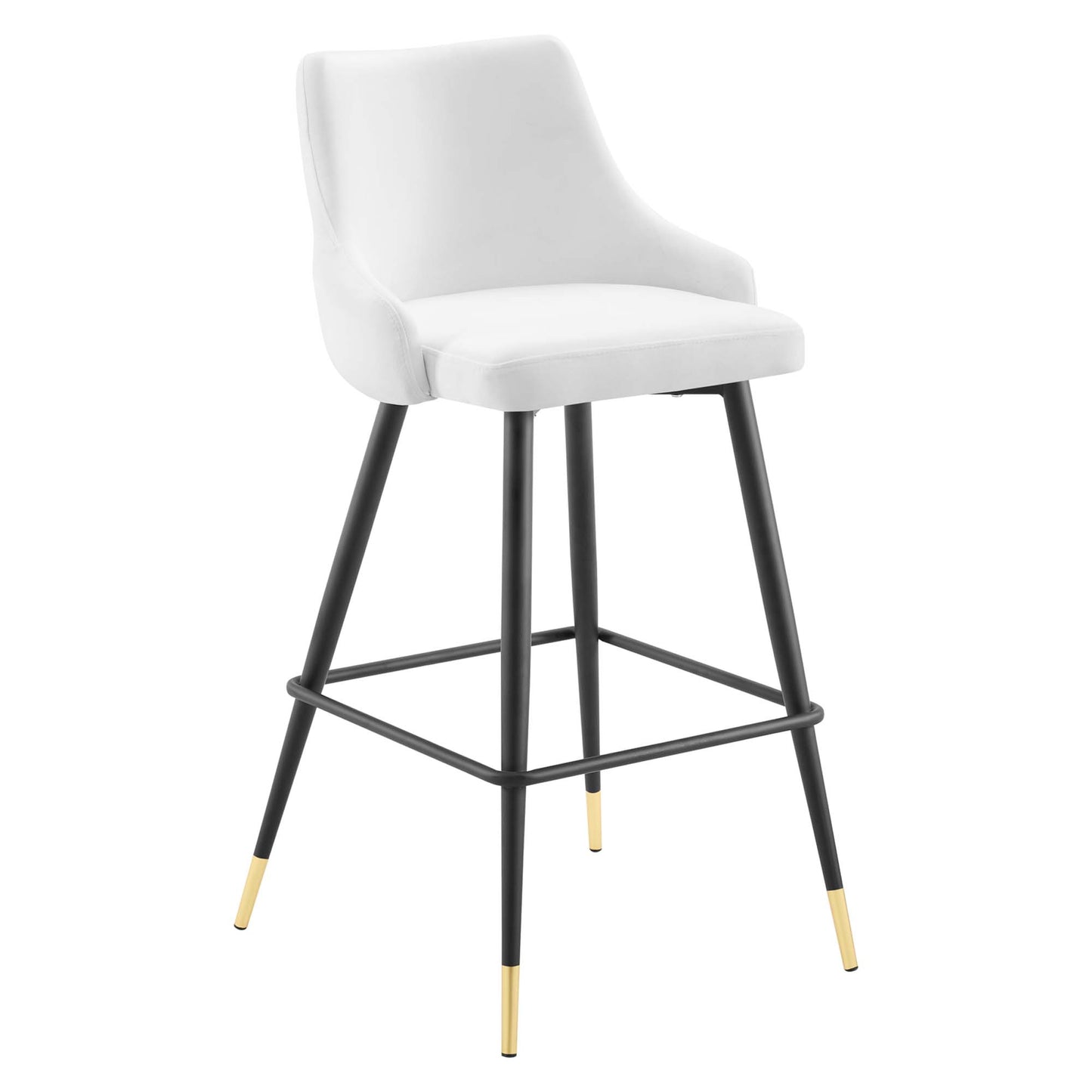 Modway Outlet Adorn Performance Velvet Bar Stool Set of 2 by Modway  Bar and Dining Furniture White - EEI-4595-WHI
